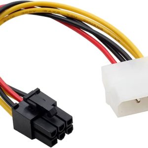 Adapterikaapeli Molex 5.25" uros - 6-pin PCI-Express uros