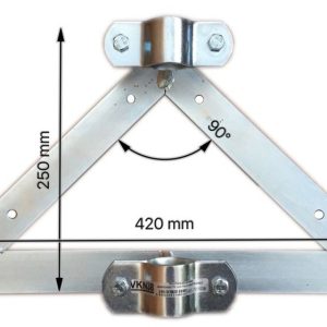 Finnsat Päätykolmio 420*250mm sähkösinkitty teräs