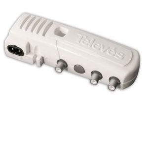 Televes T5504 mastovahvistimen verkkolaite 5-790MHz, 24V 130mA, 2-lähtöä, F-liittimet