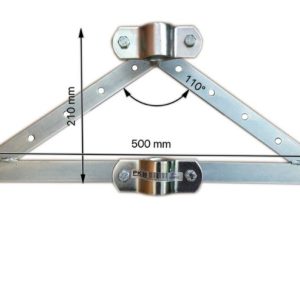 Finnsat Päätykolmio 500*210mm sähkösinkitty teräs