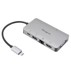 TARGUS USB-C SINGLE VIDEO 4K HDMI/​VGA/Ethernet/USB MULTIPORT -telakointiasema