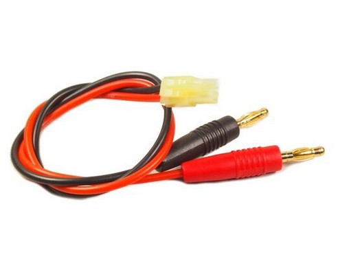 Mini-Tamiya Uros - 4mm banaaniliitin uros -latauskaapeli