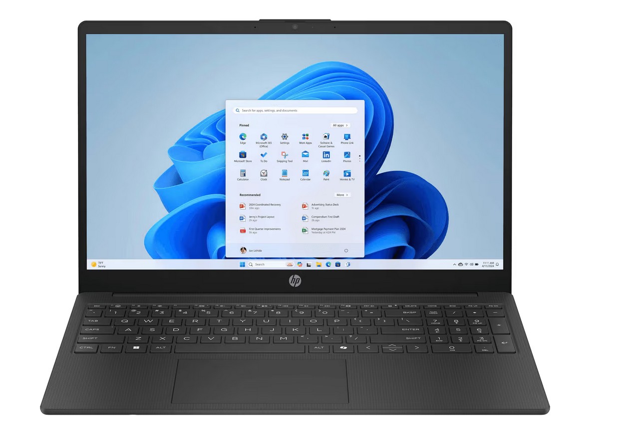 HP Laptop 15-fc0830no 15.6" FHD / AMD Ryzen 5 7520U / 8GB DDR5 / 512GB M.2 NVMe SSD / Windows 11 Home -kannettava tietokone
