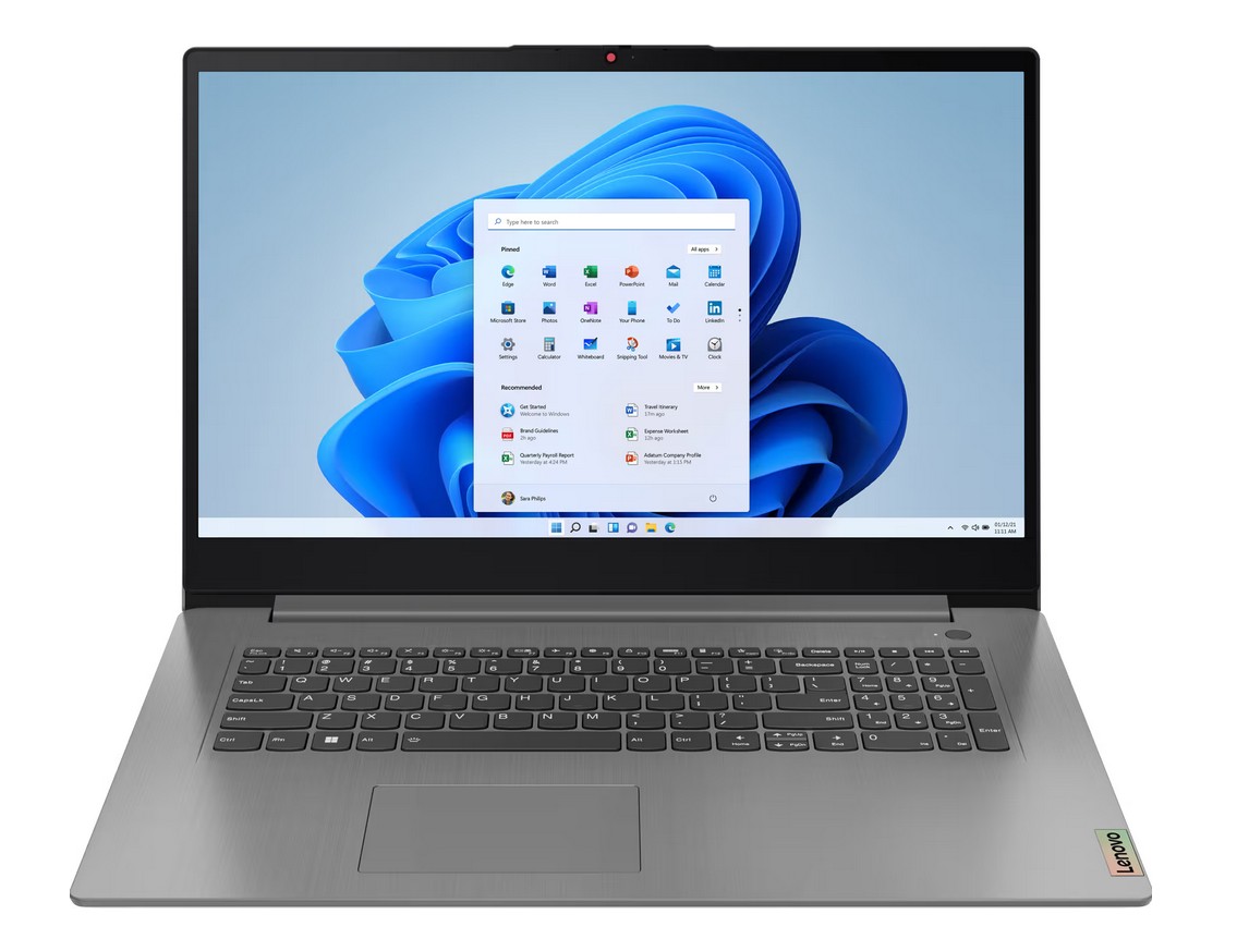 Lenovo IdeaPad 3 17IAU7 17.3" Intel Pentium Gold 8505 / 8GB DDR4 / 128GB M.2 NVMe SSD / Windows 11 Home -kannettava