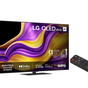 LG OLED evo AI G5 65'' 4K Smart TV jalustalla