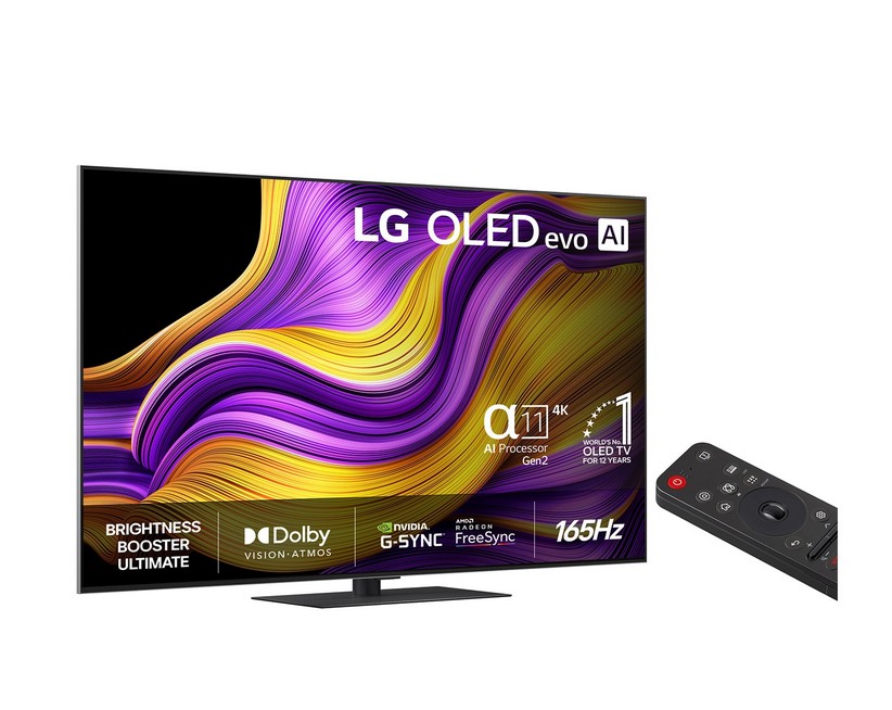 LG OLED evo AI G5 65'' 4K Smart TV jalustalla