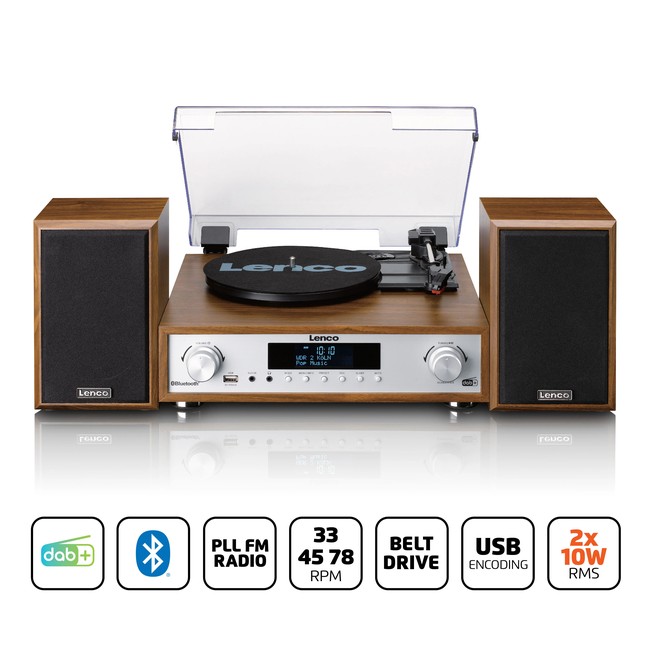 LENCO MC-160 FM / levysoitin / Bluetooth -stereo-järjestelmä