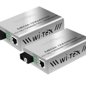 Wi-Tek WI-MC101G TX/RX-pari SM-kuitu - RJ45 10/100/1000Base-T -mediamuunninpari